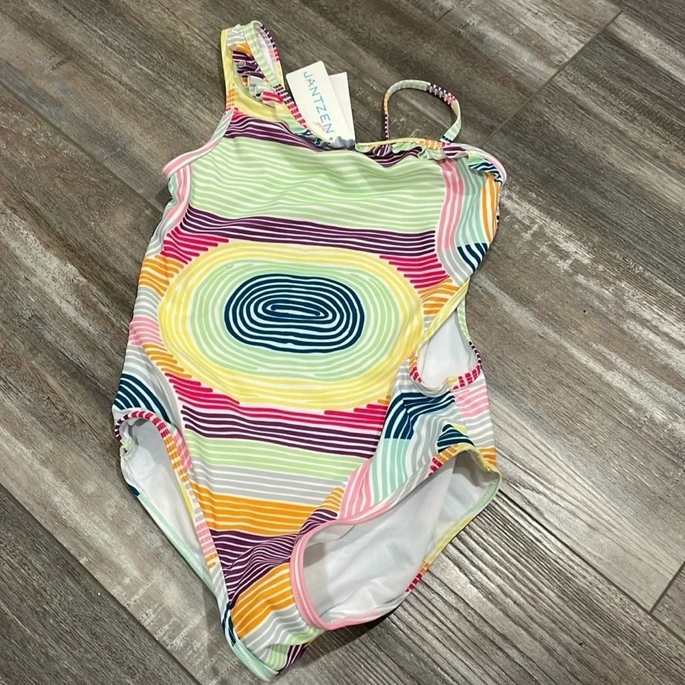 Jantzen girls one piece one shoulder swimsuit size 10 NEW